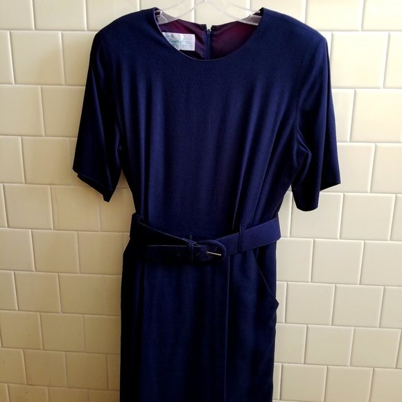 NEW Santa Fe by Jim Tremblay Navy Dress, Size 10 Made in USA - Picture 2 of 11